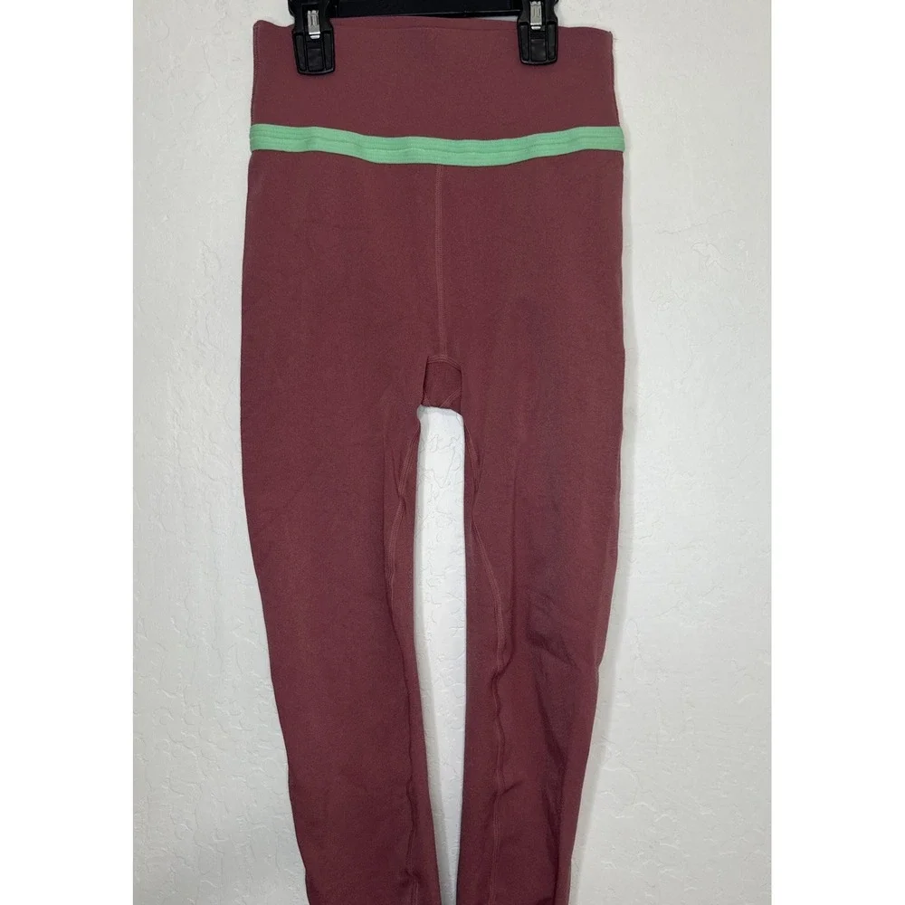 FABLETICS Sculptknit Leggings Womens Size Small Pink Green‎ High Waisted Pull On